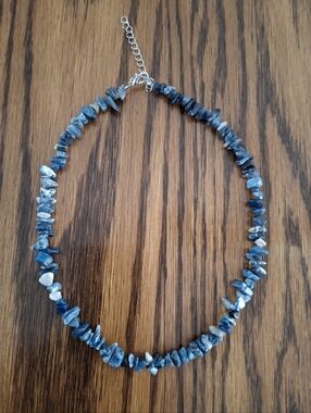 Necklace Sodalite Natural Chips 17" Plus 2" Extender